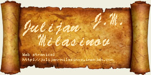 Julijan Milašinov vizit kartica